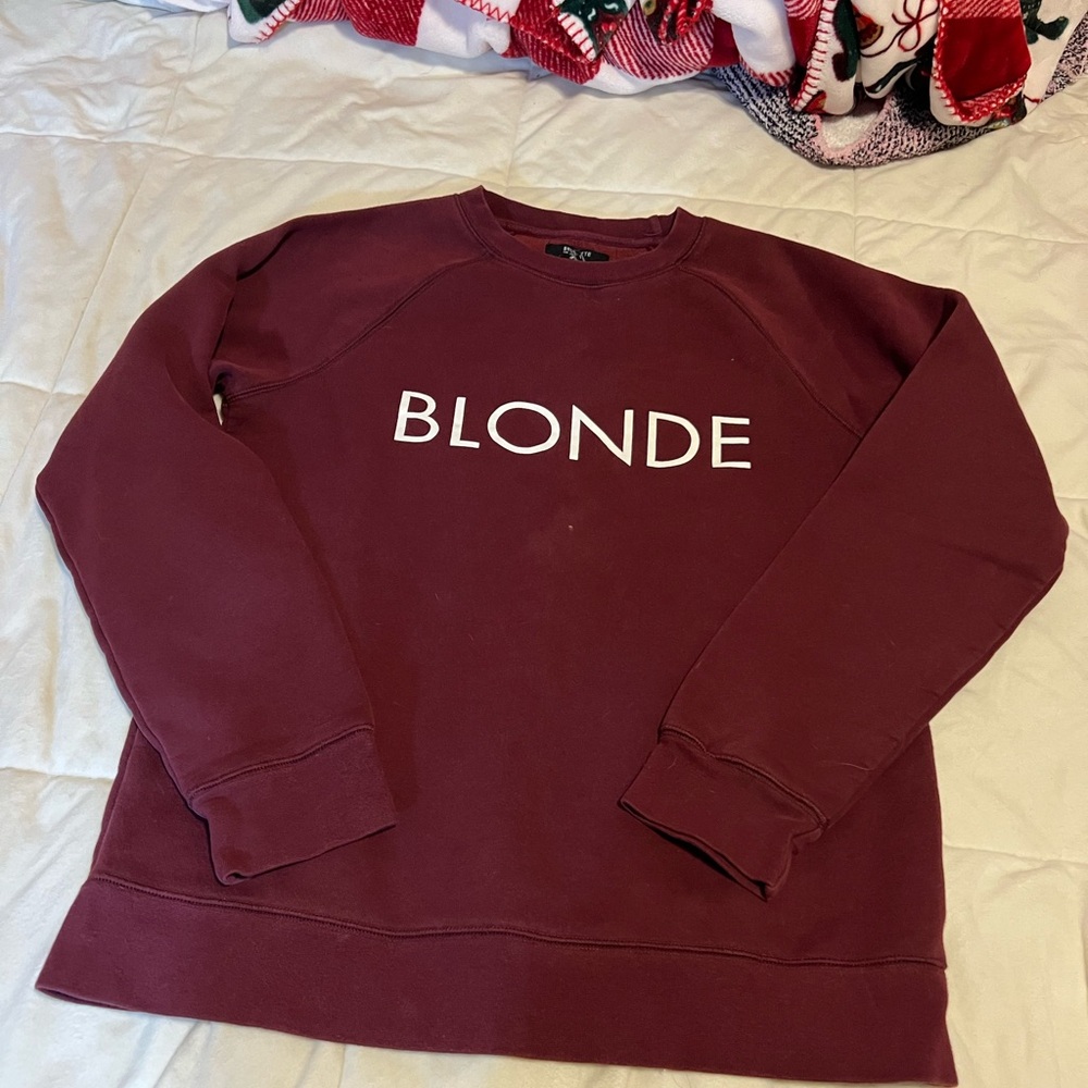 Brunette The Label Maroon Crew Neck Sweater